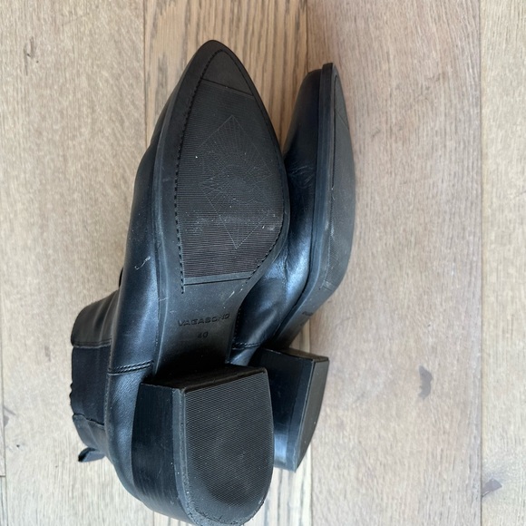 Vagabond black leather ankle boots / booties with low block heel size EU 40 - Picture 4 of 4